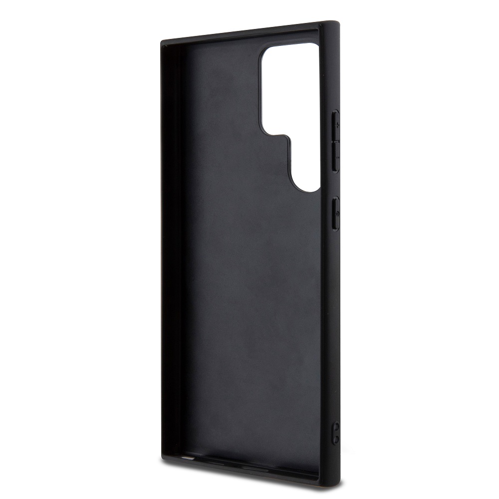 Samsung Galaxy S24 Ultra Karl Lagerfeld PU Saffiano Metal Karl and Choupette tok (Fekete) – KLHCS24LPSAKCMPK