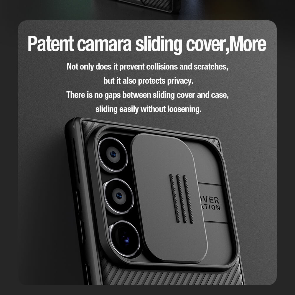 Samsung Galaxy S24 Ultra Nillkin camshield pro kameravédős hátlap tok fekete