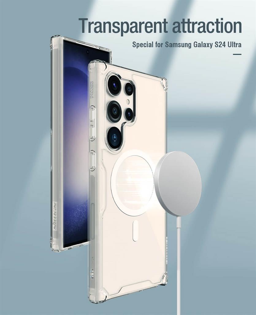 Samsung Galaxy S24 Ultra Nillkin nature pro magsafe hátlap tok (Fehér)