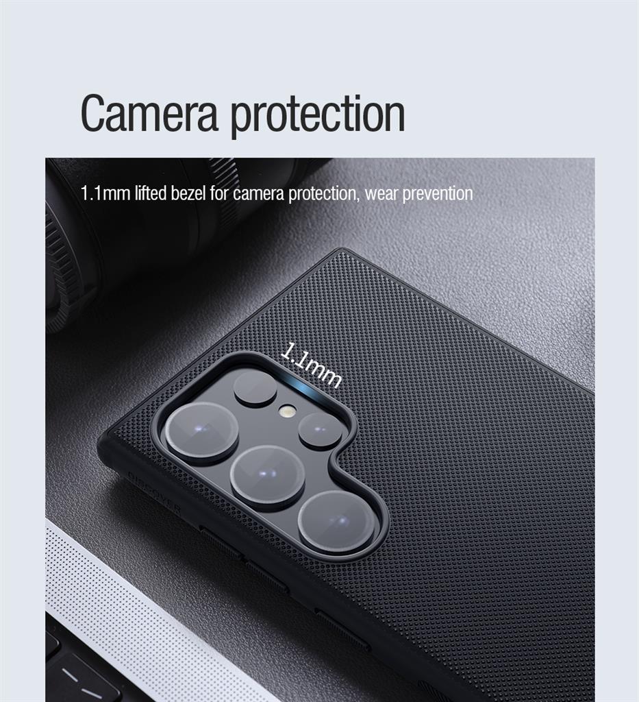 Samsung Galaxy S24 Ultra Nillkin Super frosted shield pro magsafe strapabíró hátlap tok fekete
