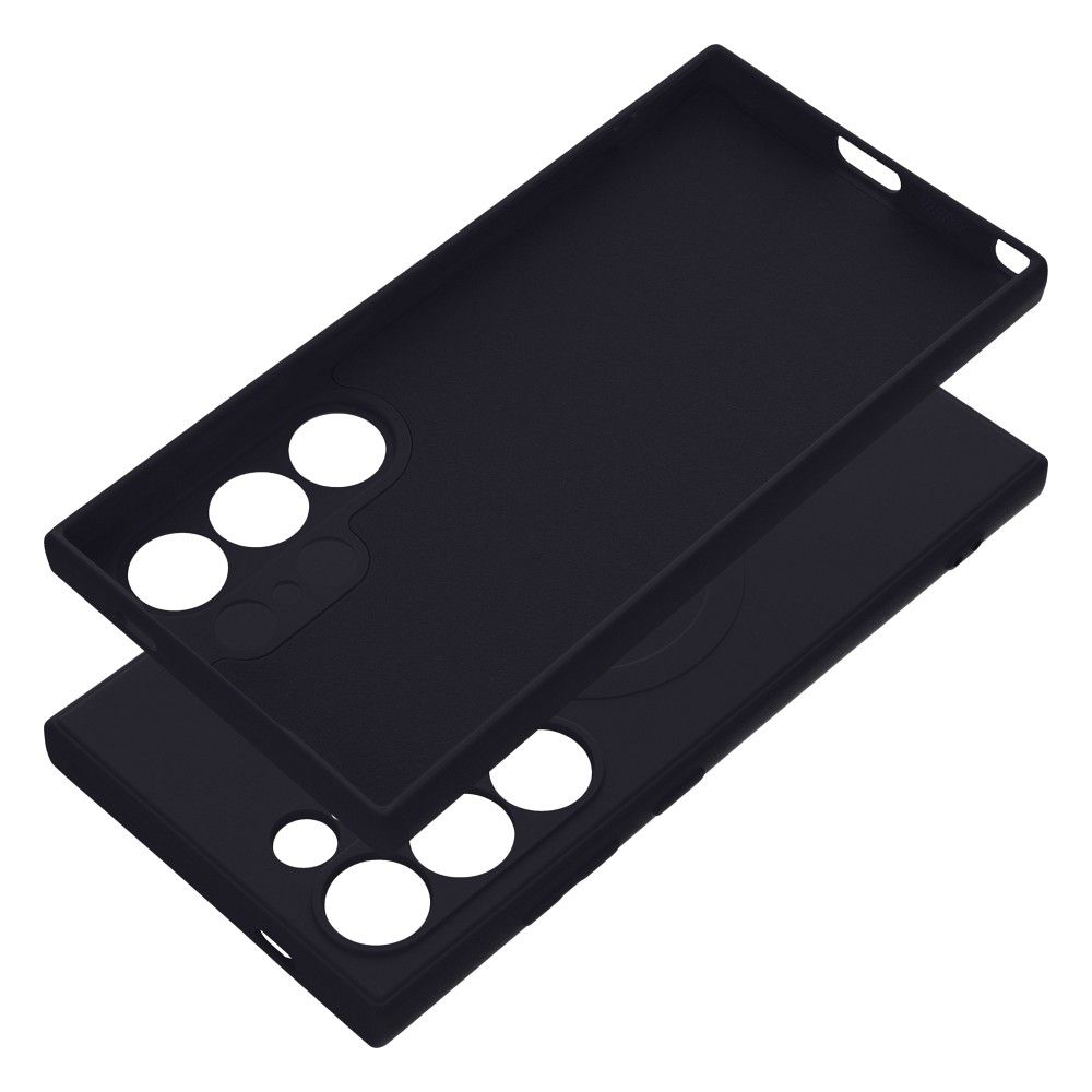 Samsung Galaxy S24 Ultra Silicone mag cover magsafe hátlap tok Fekete 9