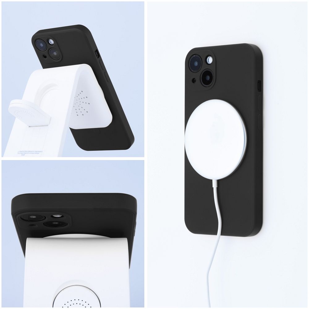 Samsung Galaxy S24 Ultra Silicone mag cover magsafe hátlap tok Fekete 4