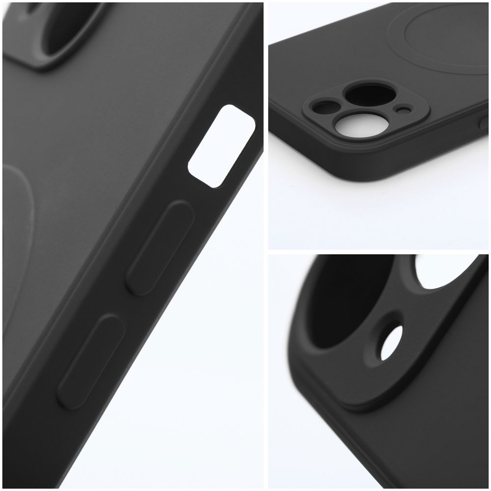 Samsung Galaxy S24 Ultra Silicone mag cover magsafe hátlap tok Fekete 5