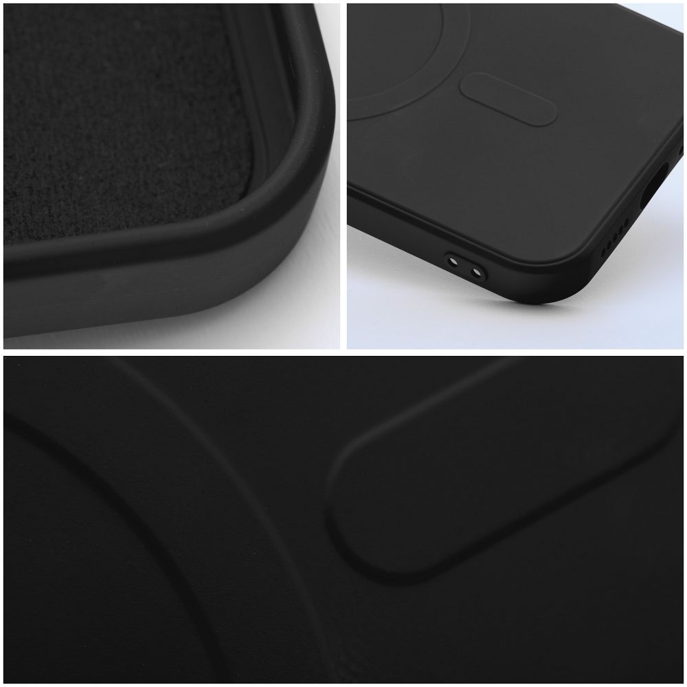 Samsung Galaxy S24 Ultra Silicone mag cover magsafe hátlap tok Fekete 6