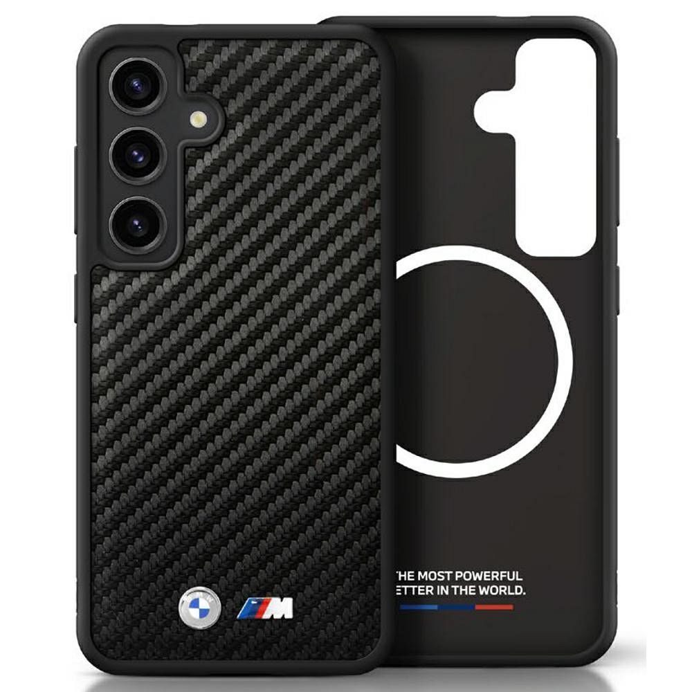 Samsung Galaxy S25 BMW PU Carbon MagSafe tok (Fekete) - BMHMS25S24PUCILK