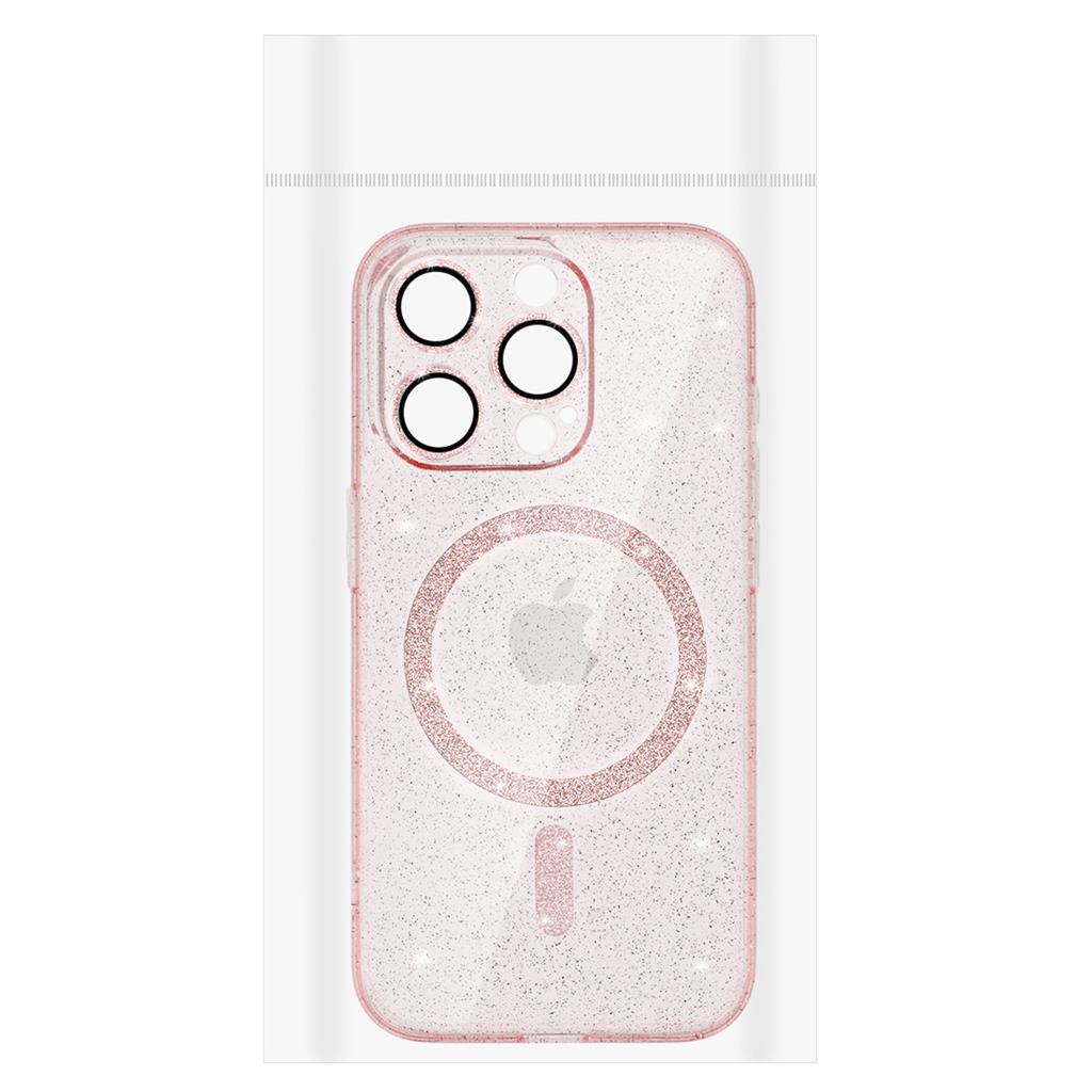 Samsung Galaxy S25 glitter magsafe hátlap tok (Átlátszó) 5