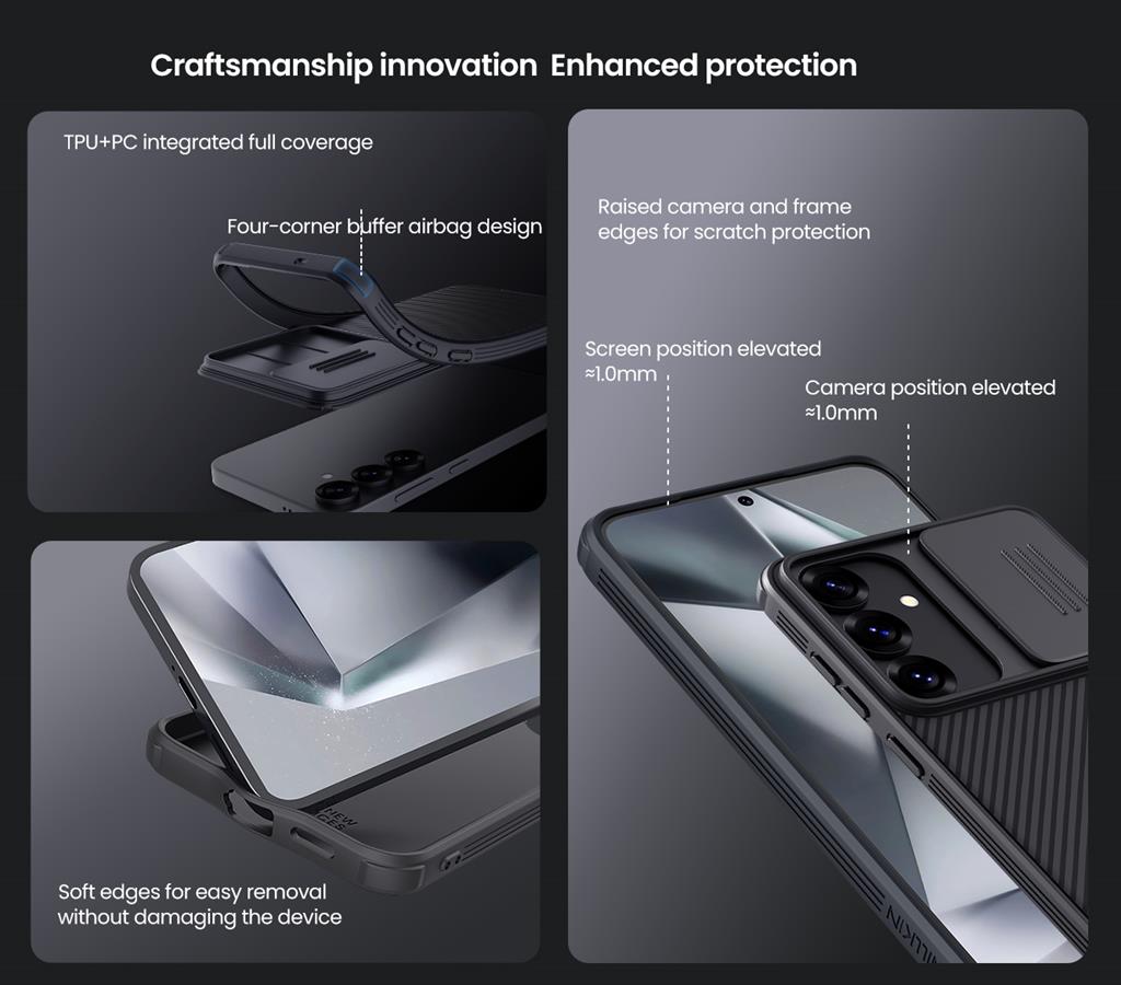 Samsung Galaxy S25 Nillkin camshield pro kameravédős hátlap tok (Kék)