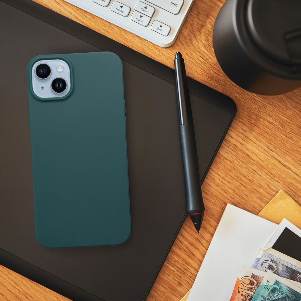 Samsung Galaxy S25 Plus matt szilikon hátlap tok (Zöld)