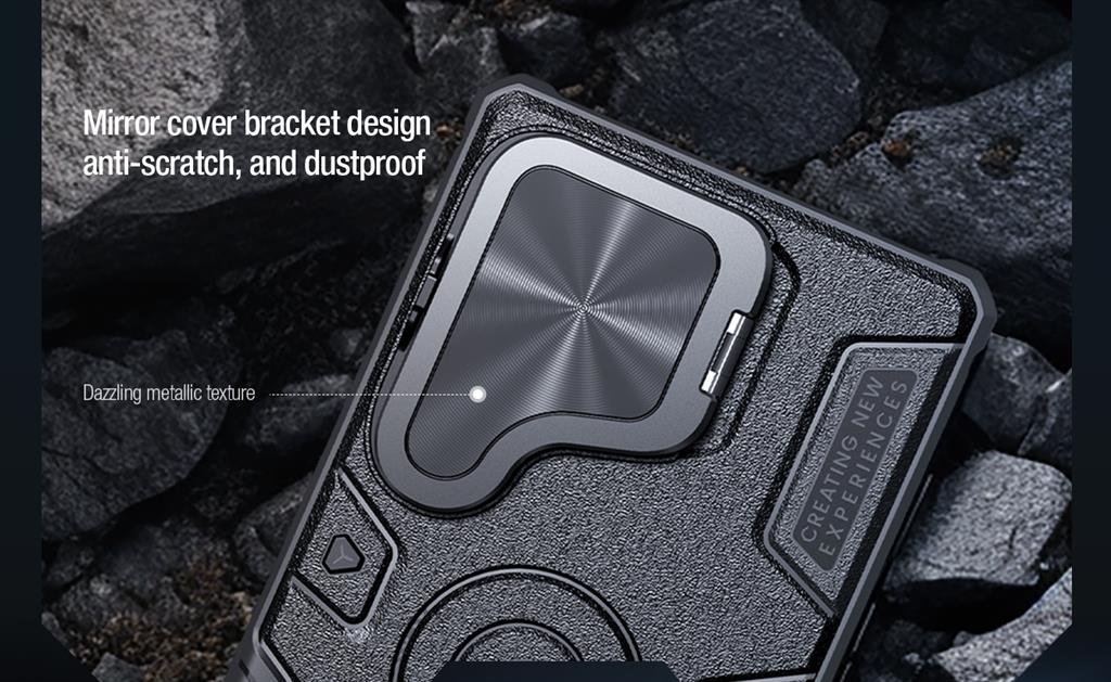 Samsung Galaxy S25 Ultra Nillkin Camshield Prop MAGSAFE kameravédős hátlap tok (Fekete) 11