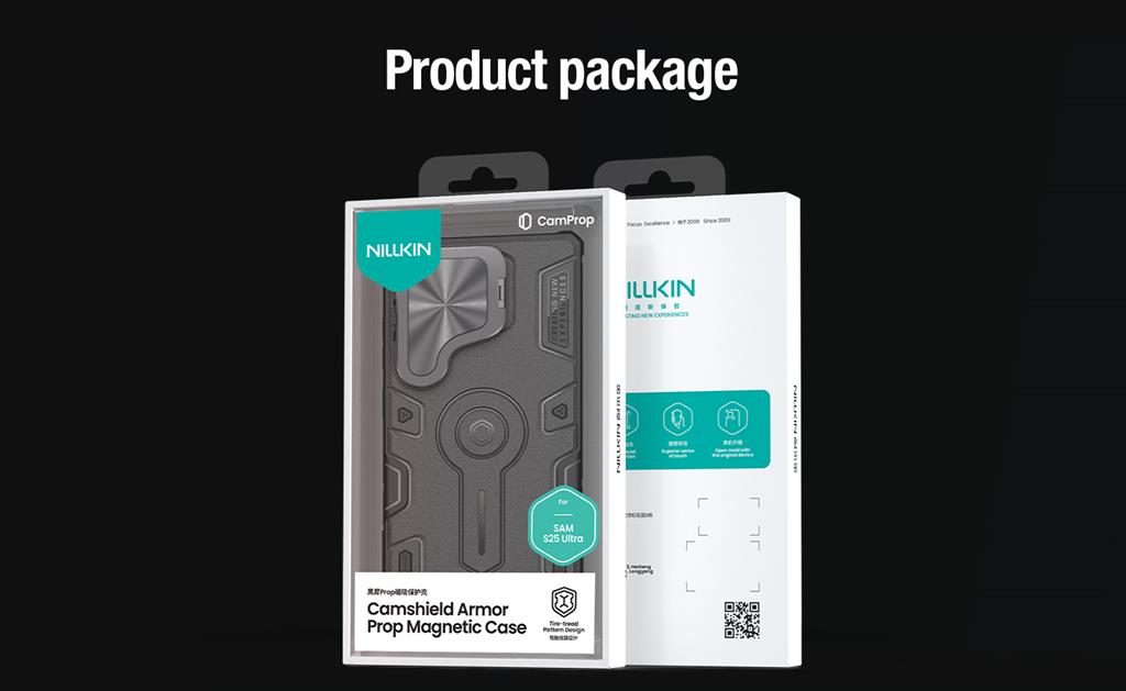 Samsung Galaxy S25 Ultra Nillkin Camshield Prop MAGSAFE kameravédős hátlap tok (Fekete) 17