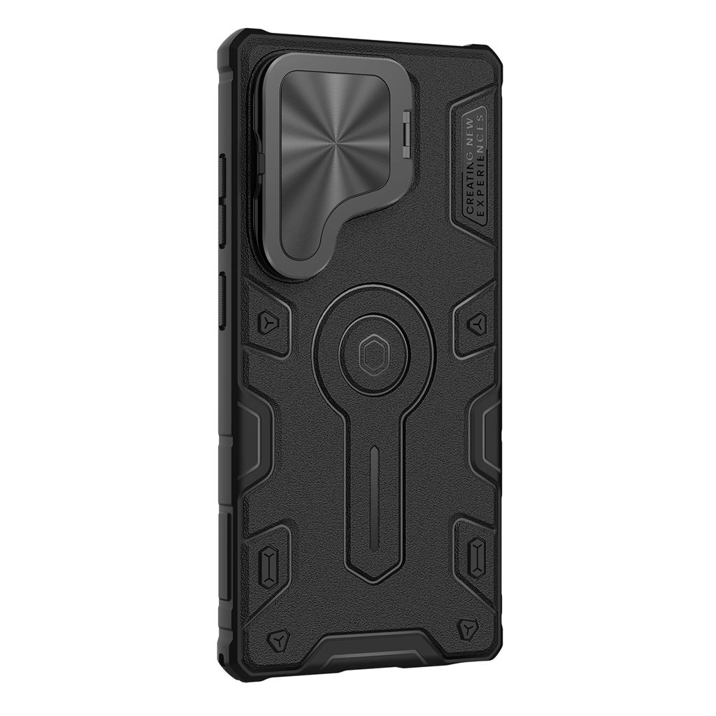 Samsung Galaxy S25 Ultra Nillkin Camshield Prop MAGSAFE kameravédős hátlap tok (Fekete) 0