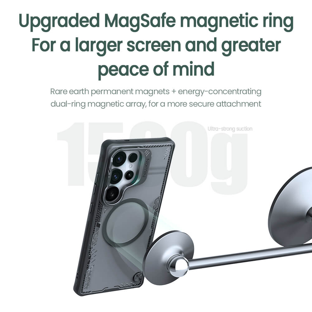 Samsung Galaxy S25 Ultra Nillkin Iceblade Prop magsafe hátlap tok (Fekete)