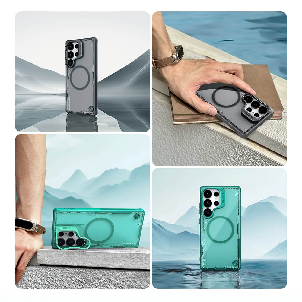 Samsung Galaxy S25 Ultra Nillkin Iceblade Prop magsafe hátlap tok (Fekete)