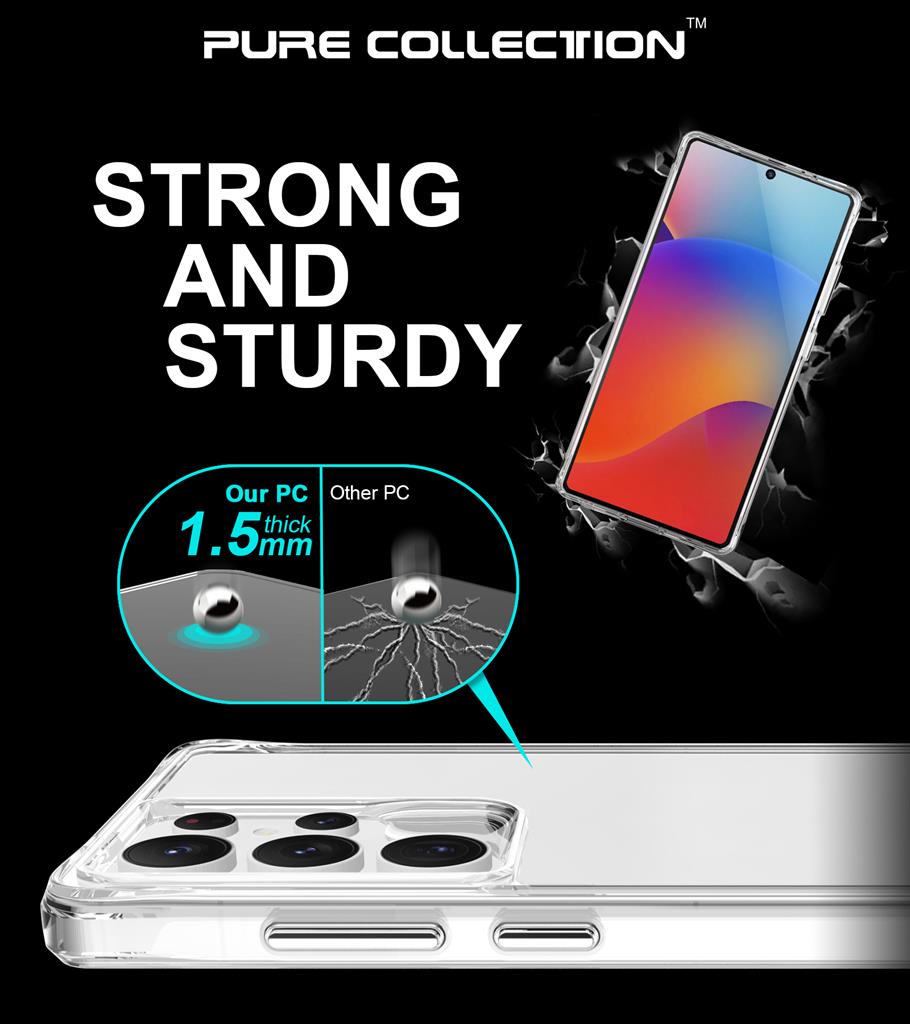 Samsung Galaxy S25 Ultra TOKO Pure hátlap tok (Átlátszó)