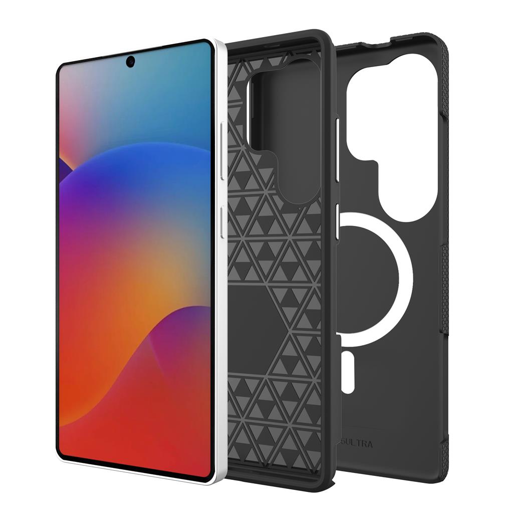 Samsung Galaxy S25 Ultra TOKO Triangle hátlap tok (Fekete)