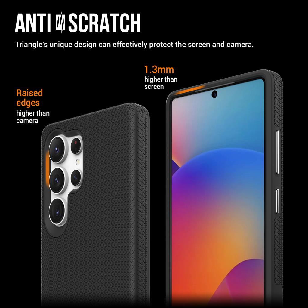 Samsung Galaxy S25 Ultra TOKO Triangle hátlap tok (Fekete)