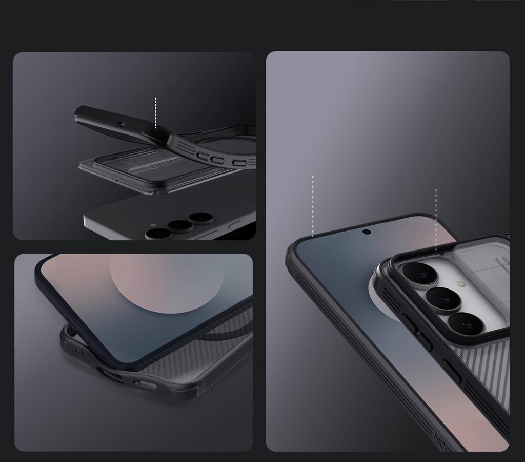 Samsung Galaxy S25FE Nillkin camshield armor hátlap tok (Fekete)