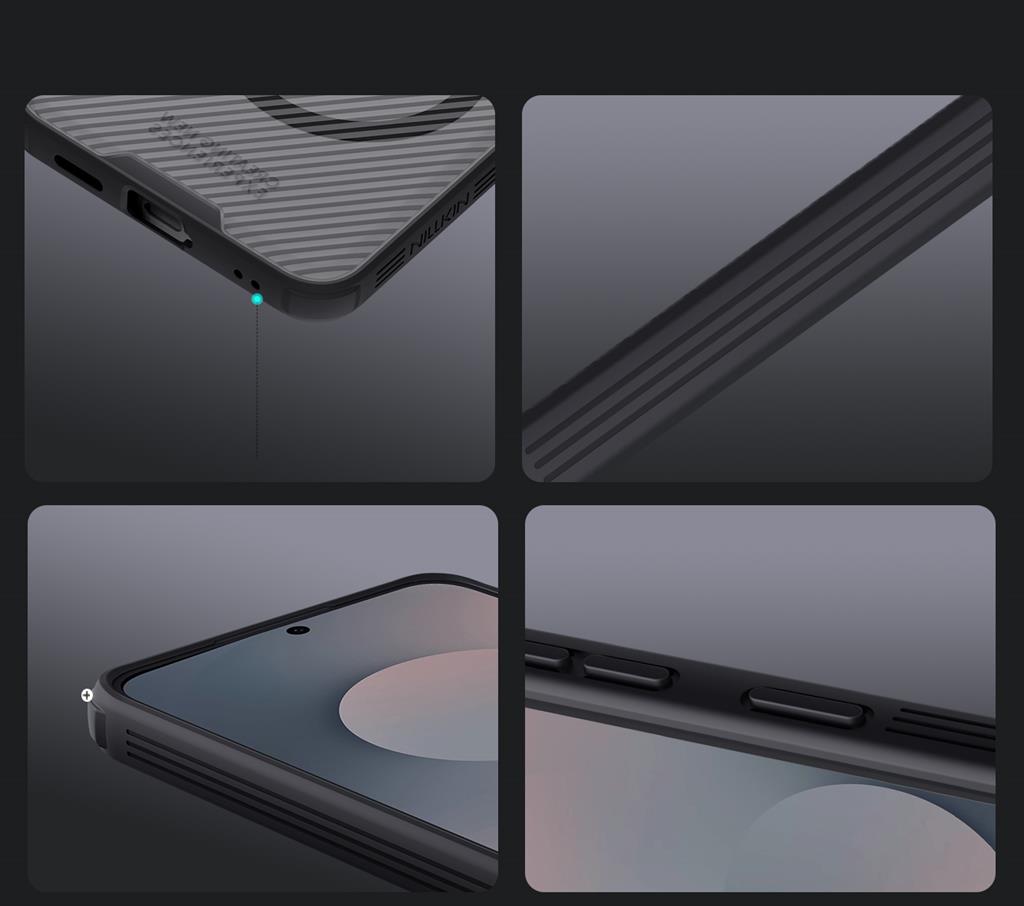 Samsung Galaxy S25FE Nillkin camshield armor hátlap tok (Fekete)