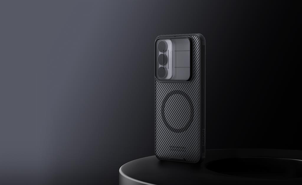 Samsung Galaxy S25FE Nillkin camshield armor hátlap tok (Fekete)