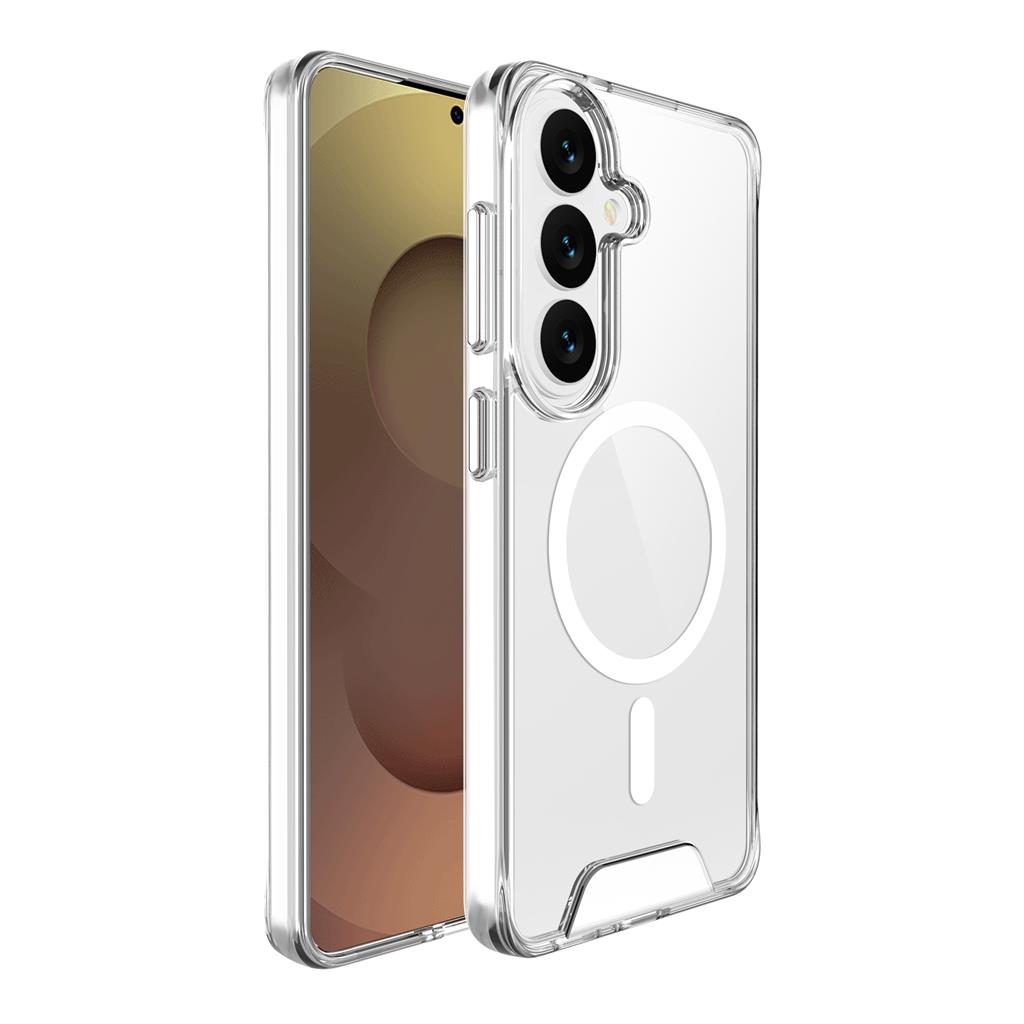 Samsung Galaxy S26 Mag Ring forgatható Magsafe hátlap tok (Átlátszó)