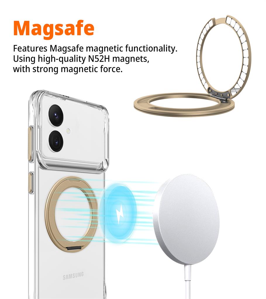 Samsung Galaxy S26 Plus TOKO Pure MagSafe 360 ring hátlap tok (Arany)