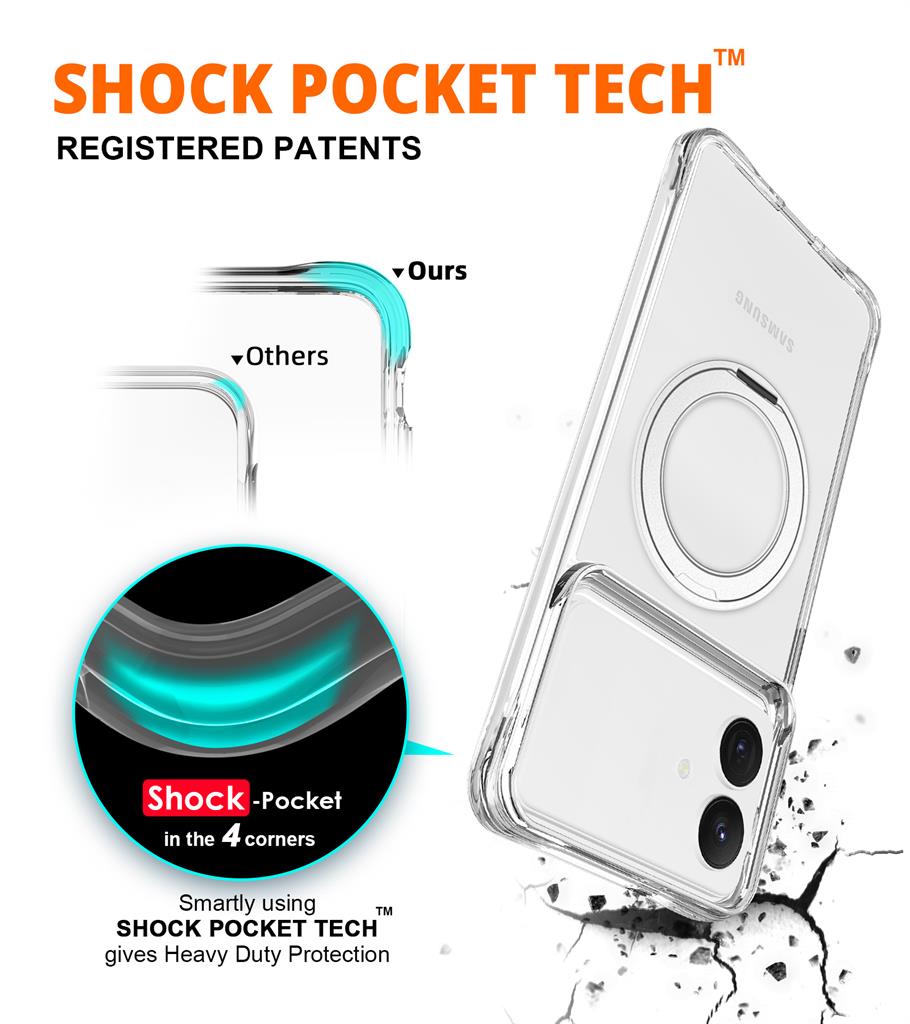 Samsung Galaxy S26 Plus TOKO Pure MagSafe 360 ring hátlap tok (Ezüst)