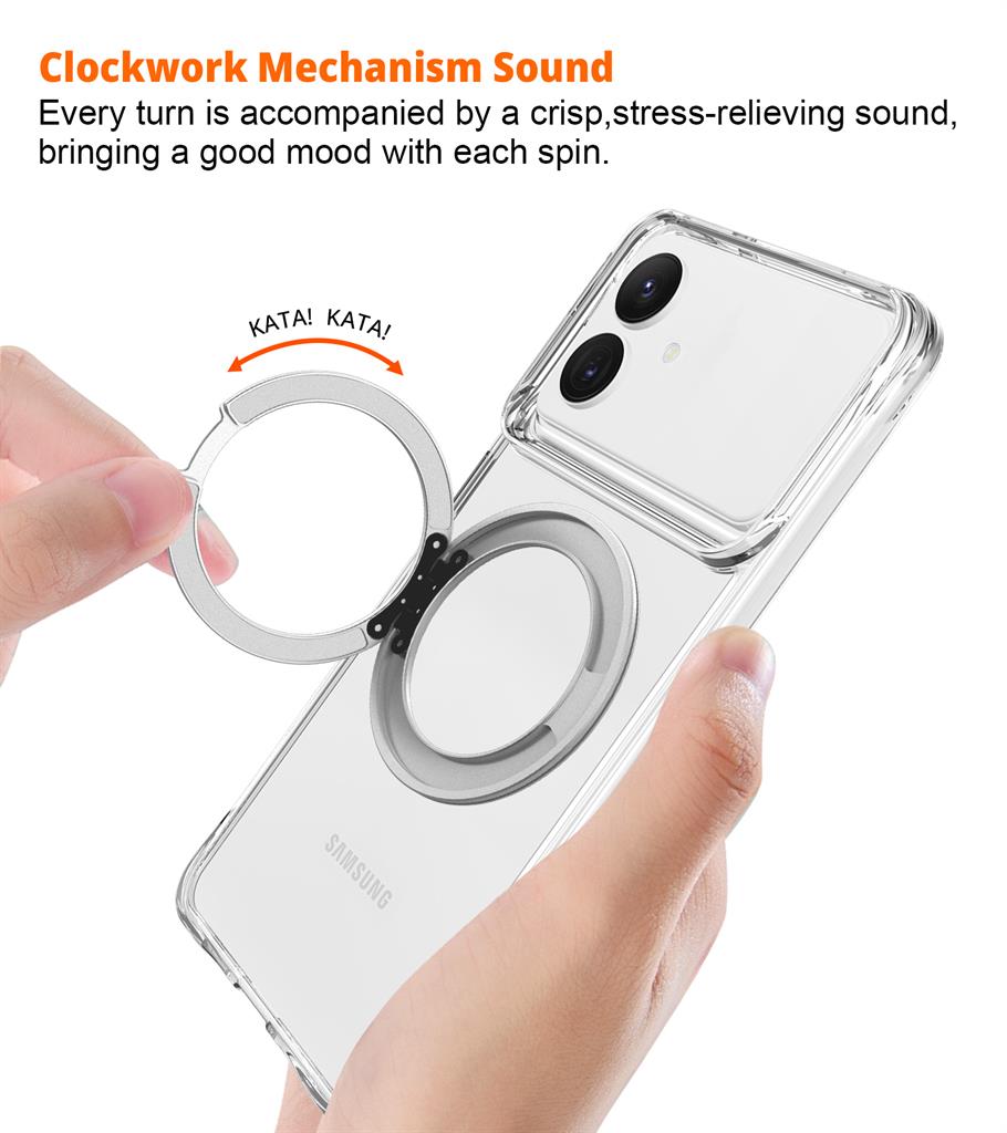 Samsung Galaxy S26 Plus TOKO Pure MagSafe 360 ring hátlap tok (Ezüst)