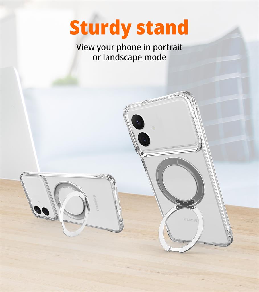 Samsung Galaxy S26 Plus TOKO Pure MagSafe 360 ring hátlap tok (Ezüst)