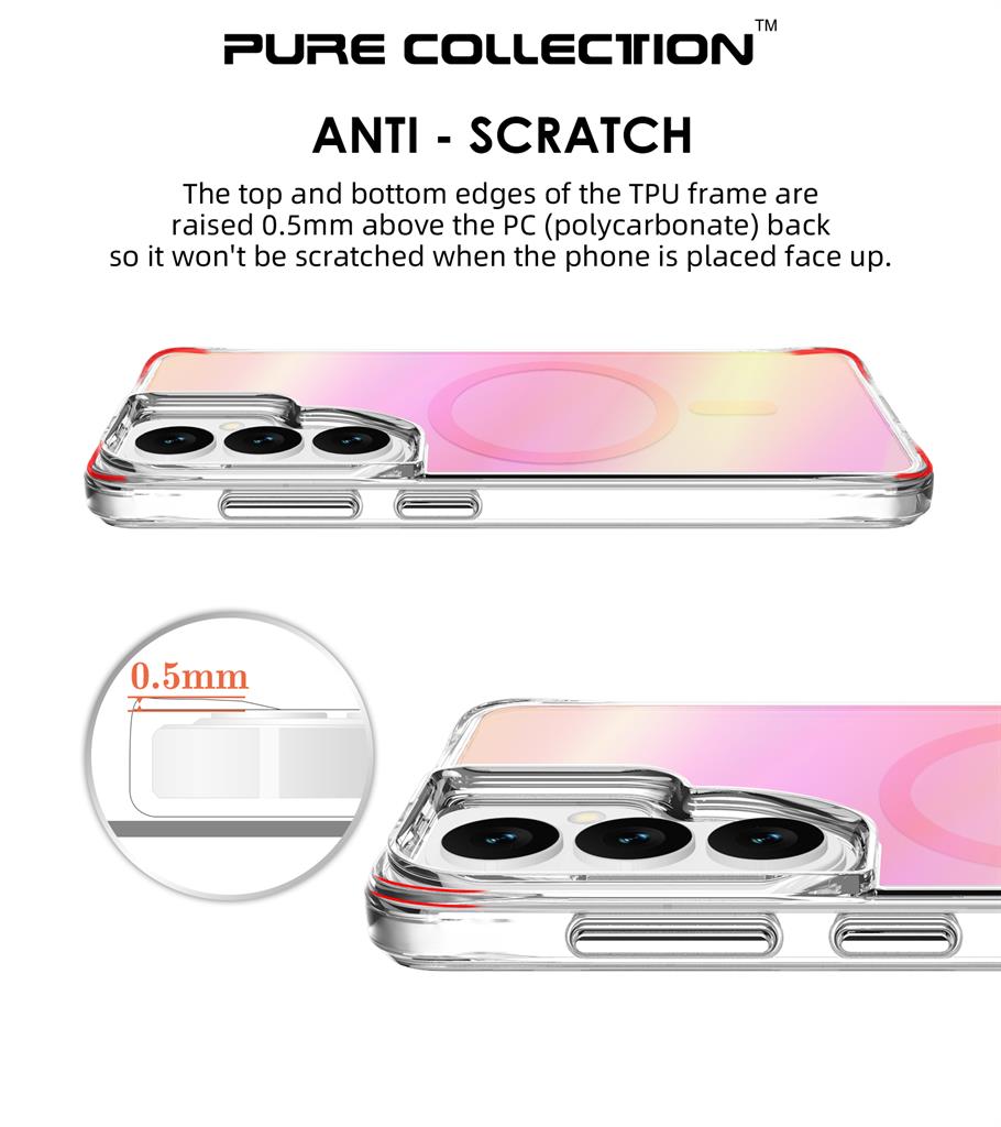 Samsung Galaxy S26 Plus TOKO Pure rainbow MagSafe hátlap tok (Rózsaszín)