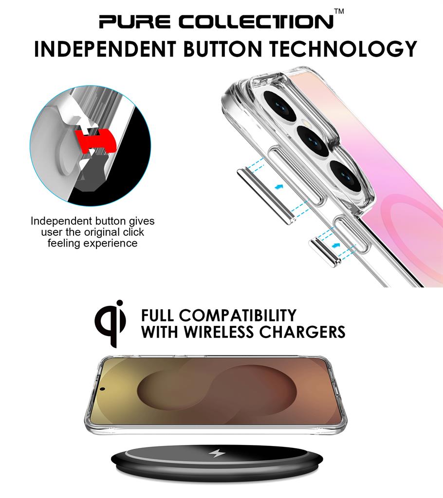 Samsung Galaxy S26 Plus TOKO Pure rainbow MagSafe hátlap tok (Rózsaszín)