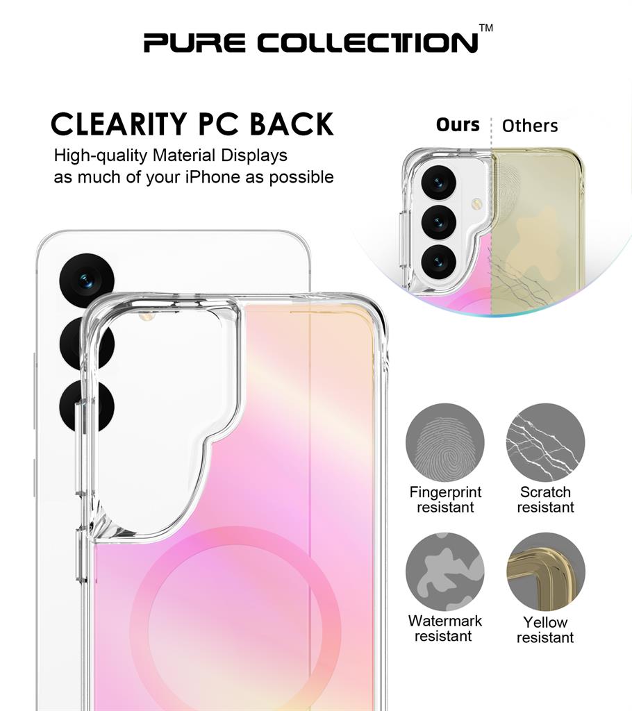 Samsung Galaxy S26 Plus TOKO Pure rainbow MagSafe hátlap tok (Rózsaszín)