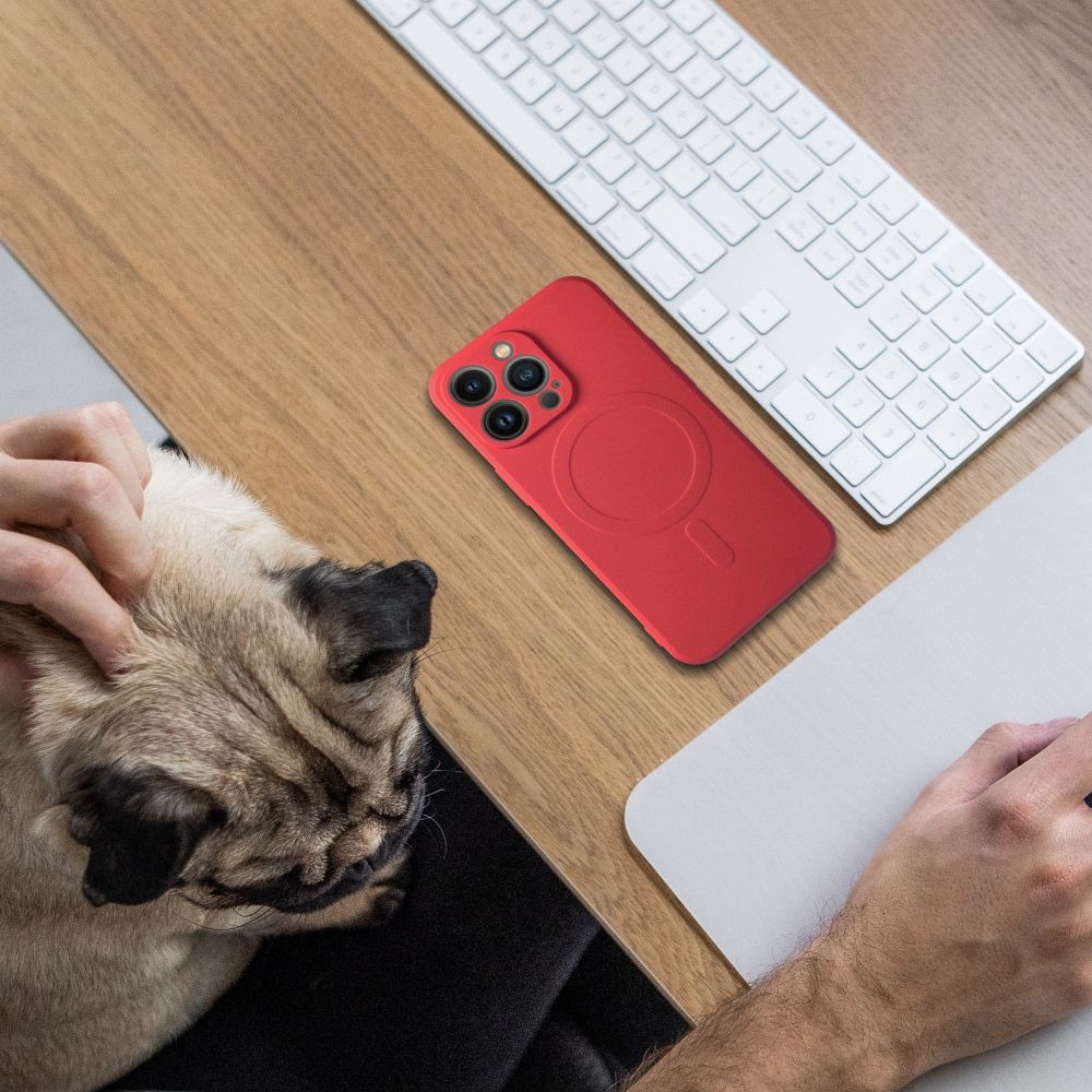 Samsung Galaxy S26 Silicone mag cover magsafe hátlap tok (Piros)