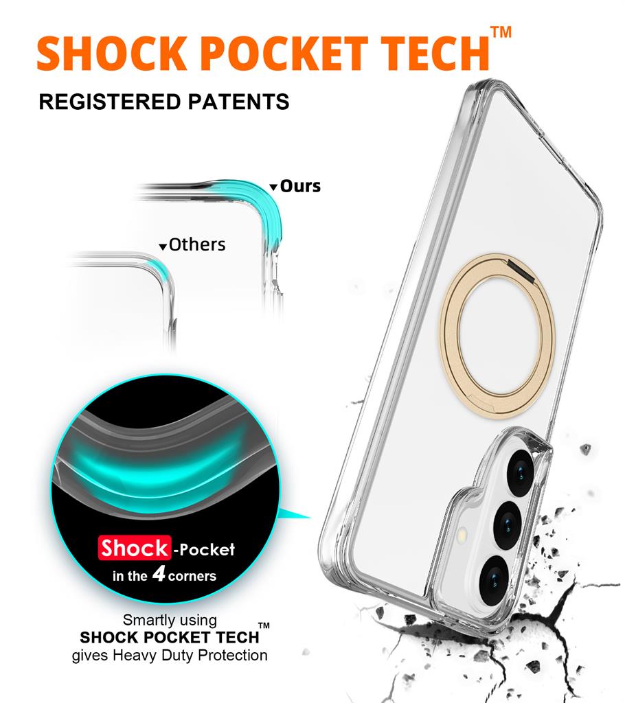 Samsung Galaxy S26 TOKO Pure MagSafe 360 ring hátlap tok (Arany)