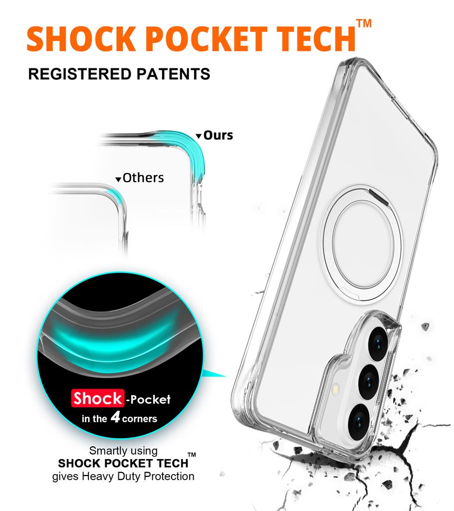 Samsung Galaxy S26 TOKO Pure MagSafe 360 ring hátlap tok (Ezüst)