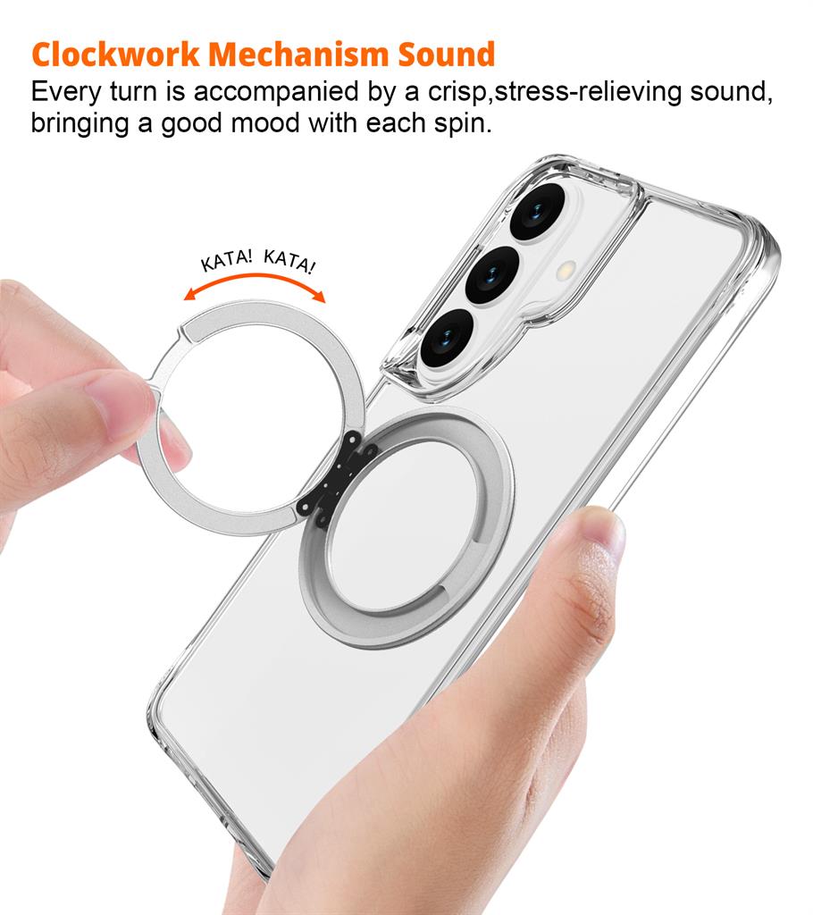 Samsung Galaxy S26 TOKO Pure MagSafe 360 ring hátlap tok (Ezüst)