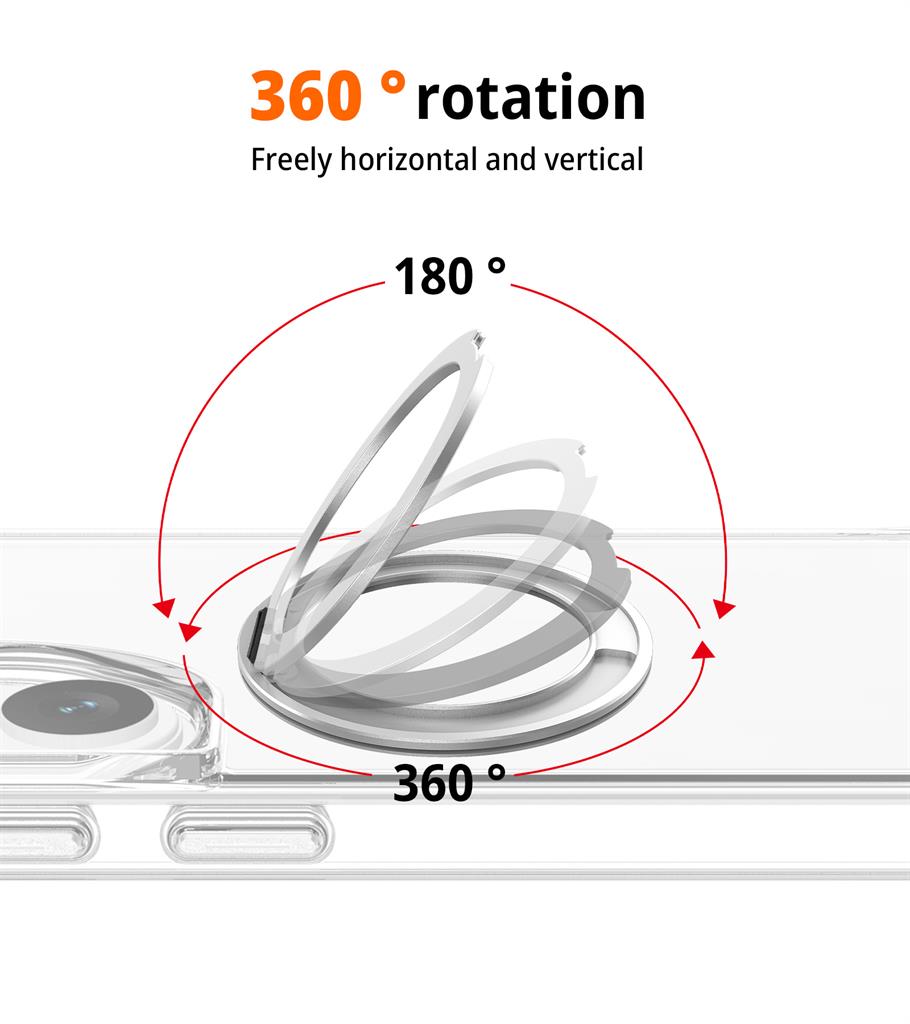Samsung Galaxy S26 TOKO Pure MagSafe 360 ring hátlap tok (Ezüst)