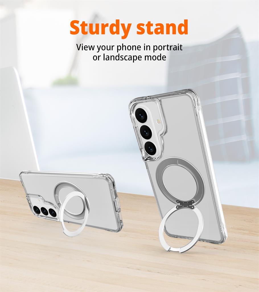 Samsung Galaxy S26 TOKO Pure MagSafe 360 ring hátlap tok (Ezüst)