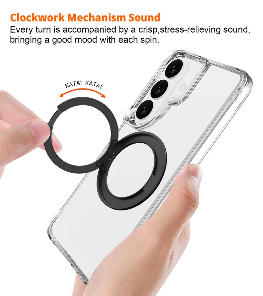 Samsung Galaxy S26 TOKO Pure MagSafe 360 ring hátlap tok (Fekete)