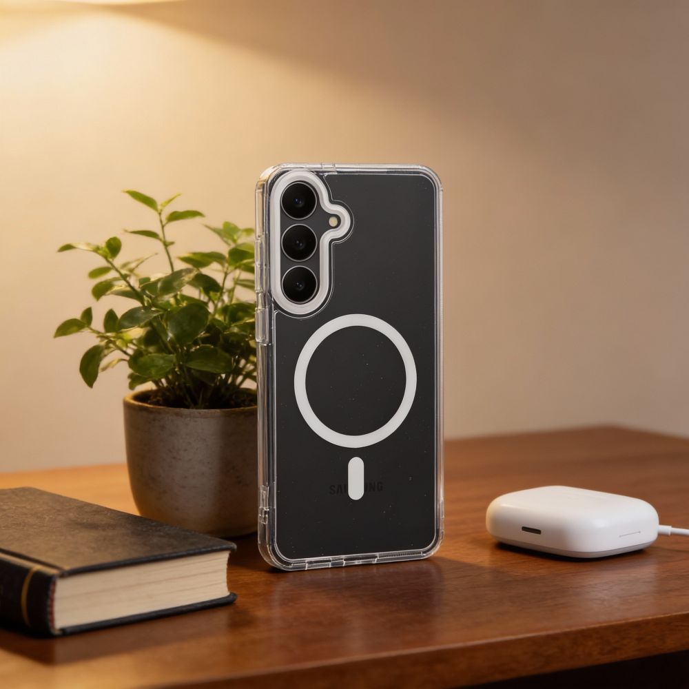 Samsung Galaxy S26 Ultra Frame Hybrid MagSafe hátlap (Átlátszó)