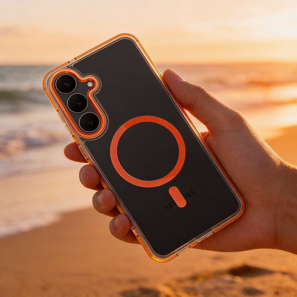 Samsung Galaxy S26 Ultra Frame Hybrid MagSafe hátlap (Narancssárga)