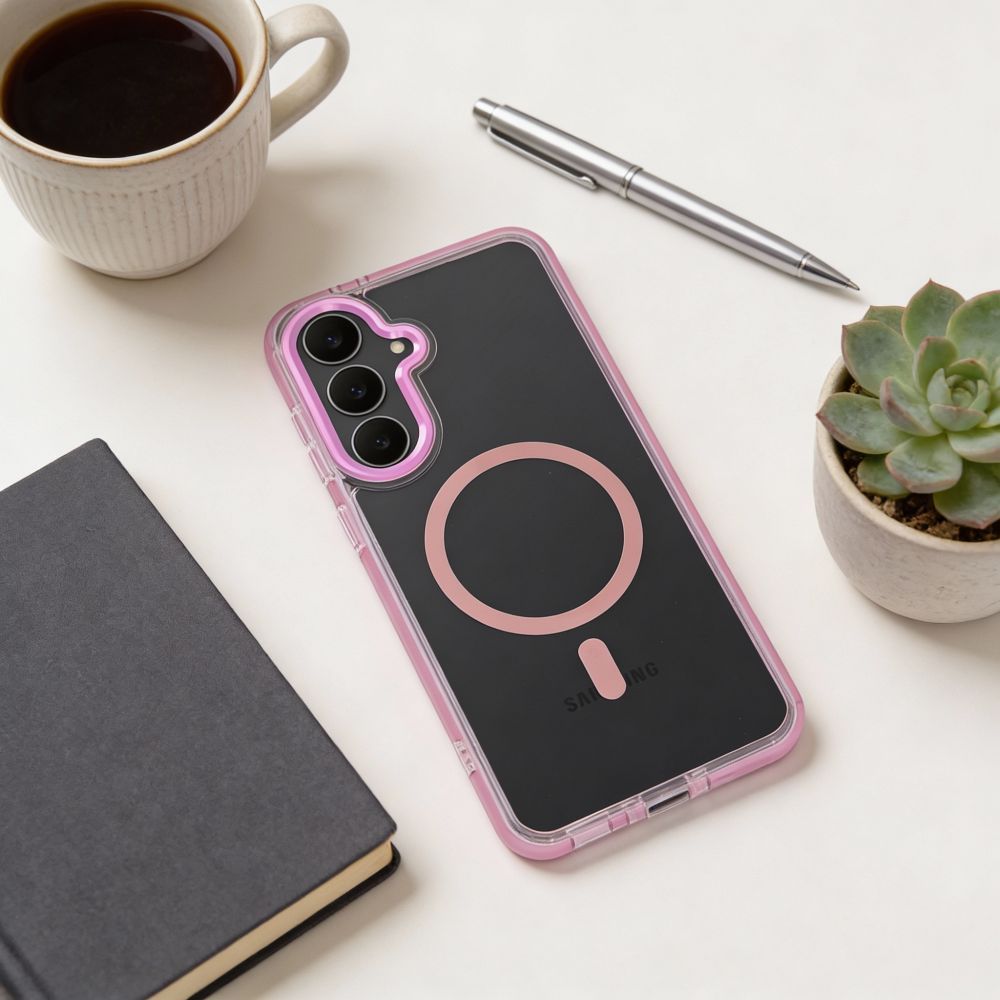 Samsung Galaxy S26 Ultra Frame Hybrid MagSafe hátlap (Rózsaszín)