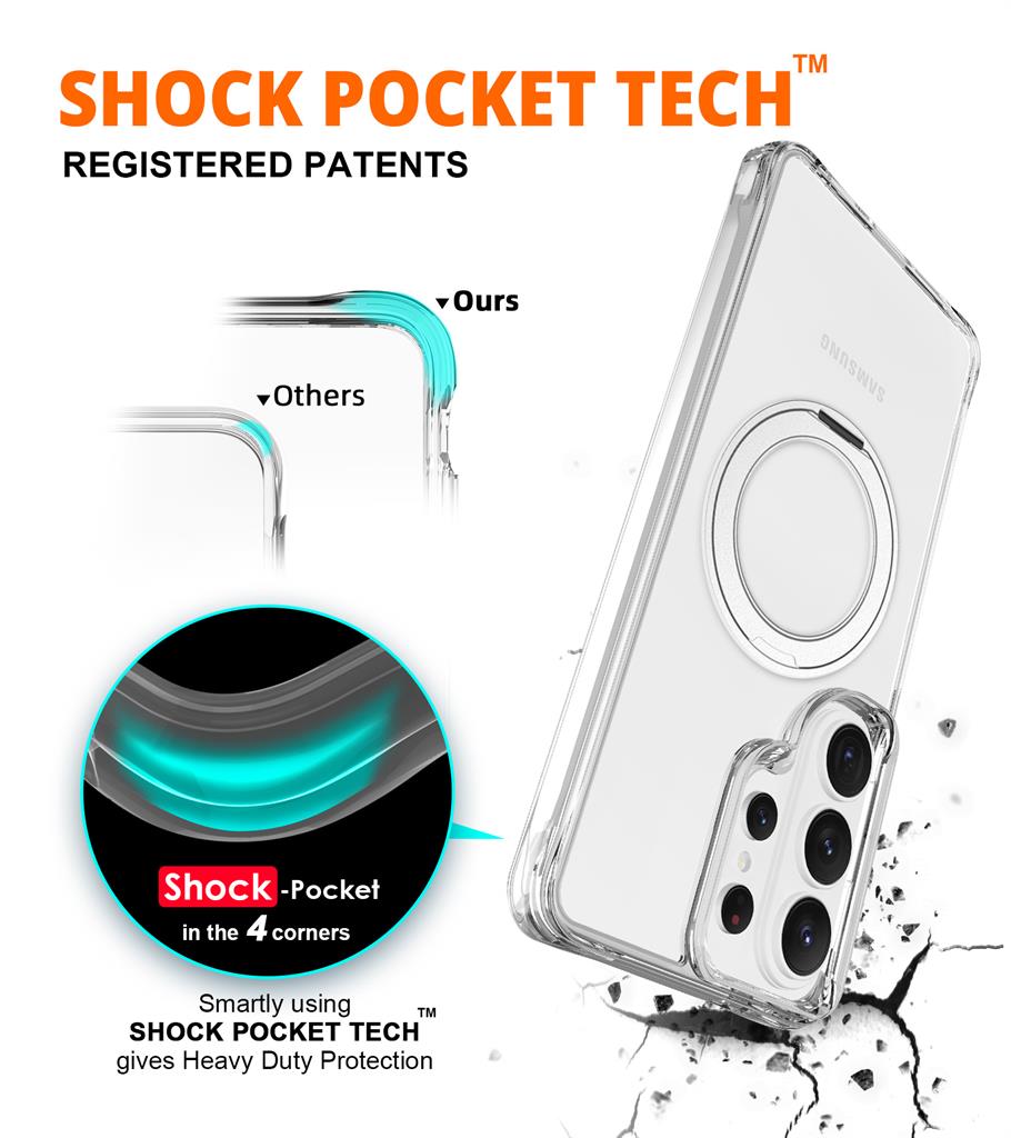 Samsung Galaxy S26 Ultra TOKO Pure MagSafe 360 ring hátlap tok (Ezüst)