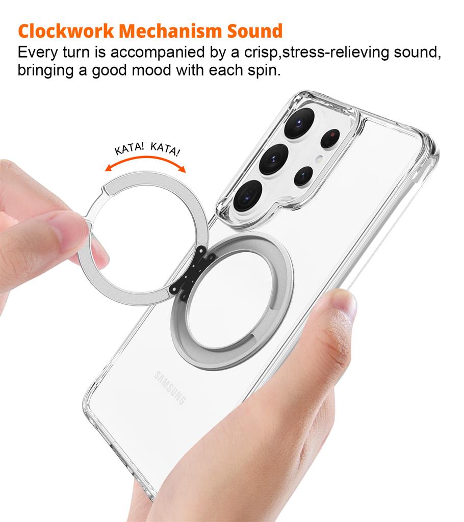 Samsung Galaxy S26 Ultra TOKO Pure MagSafe 360 ring hátlap tok (Ezüst)