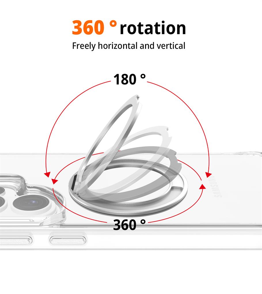Samsung Galaxy S26 Ultra TOKO Pure MagSafe 360 ring hátlap tok (Ezüst)