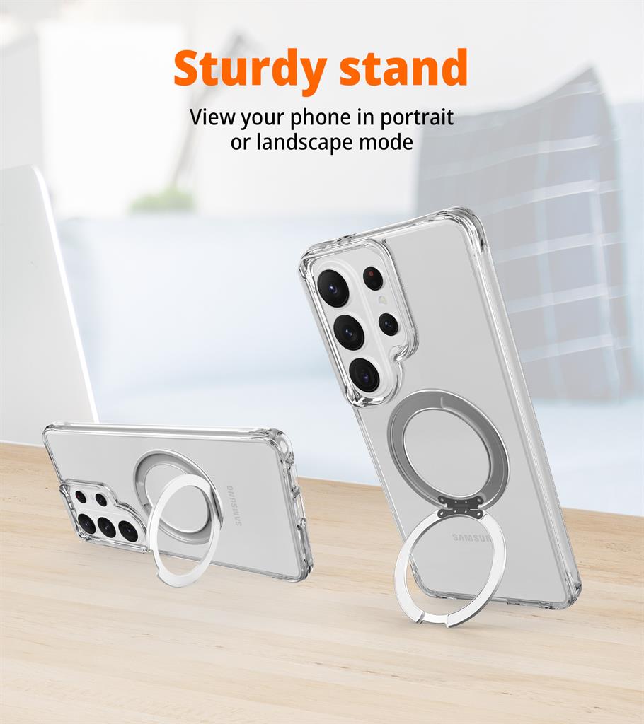 Samsung Galaxy S26 Ultra TOKO Pure MagSafe 360 ring hátlap tok (Ezüst)