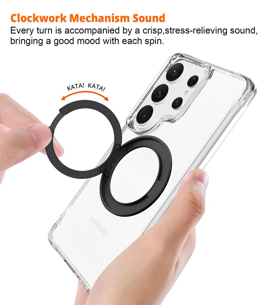 Samsung Galaxy S26 Ultra TOKO Pure MagSafe 360 ring hátlap tok (Fekete)