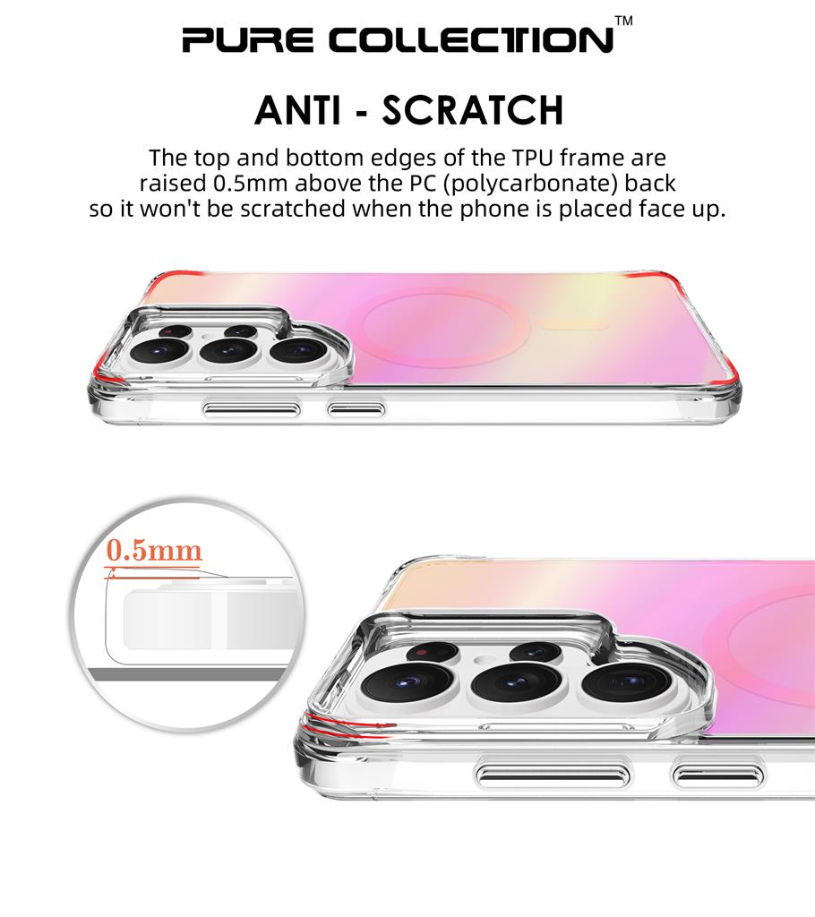 Samsung Galaxy S26 Ultra TOKO Pure rainbow MagSafe hátlap tok (Rózsaszín)