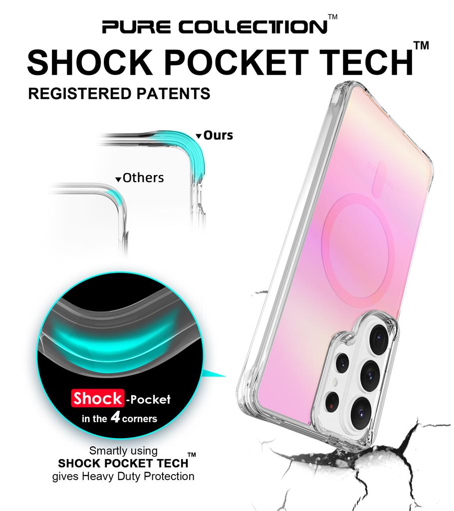 Samsung Galaxy S26 Ultra TOKO Pure rainbow MagSafe hátlap tok (Rózsaszín)