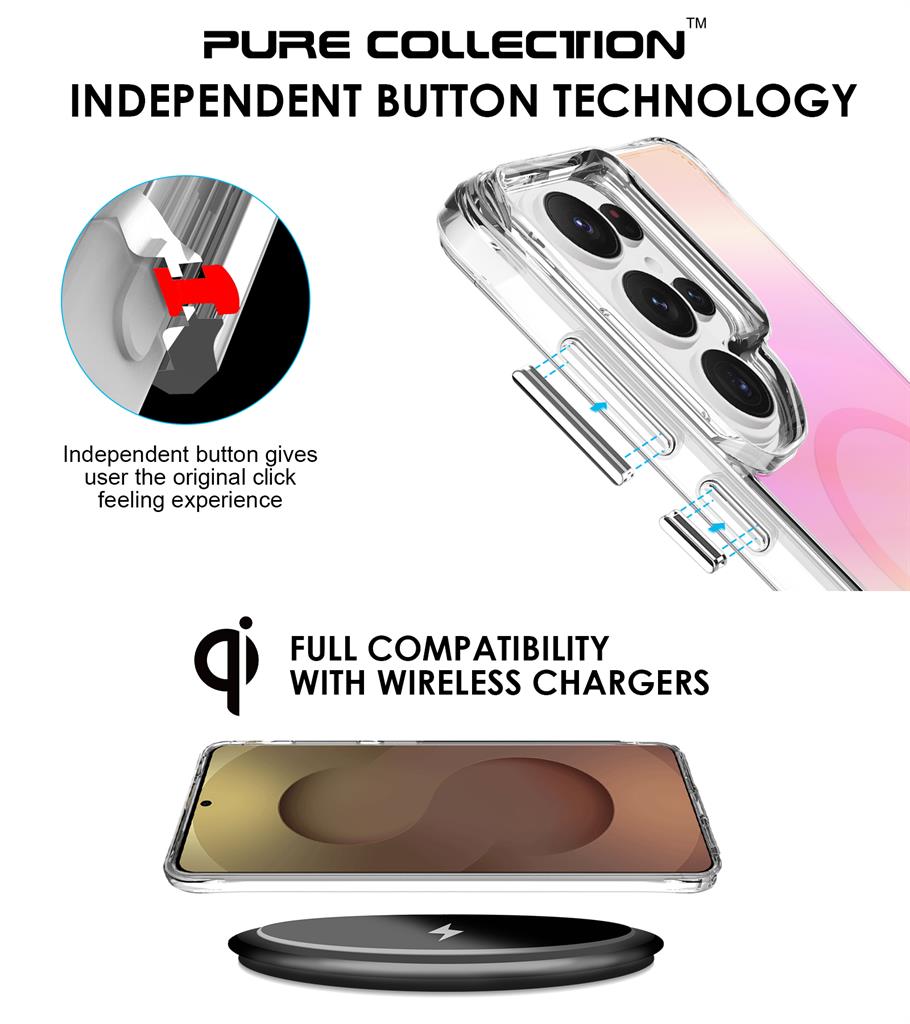 Samsung Galaxy S26 Ultra TOKO Pure rainbow MagSafe hátlap tok (Rózsaszín)