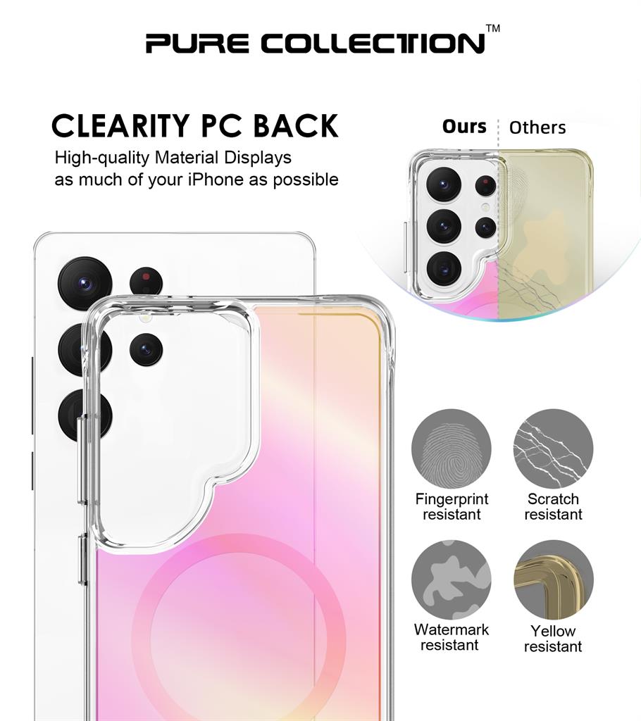 Samsung Galaxy S26 Ultra TOKO Pure rainbow MagSafe hátlap tok (Rózsaszín)